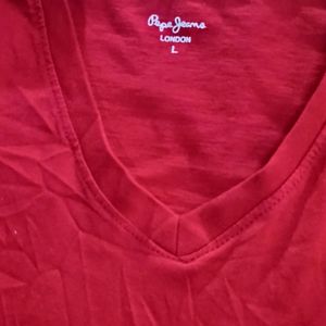 FULL SLEEVE RED T-SHIRT