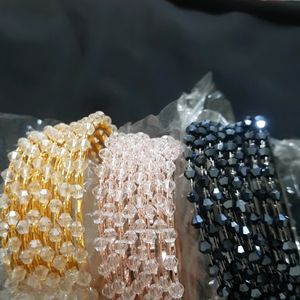 An Elegant Crystal Bangles(pack Of 3) 🤩