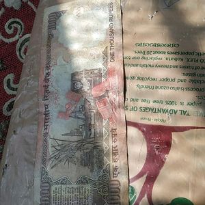 Old Original Note Of Rs1000