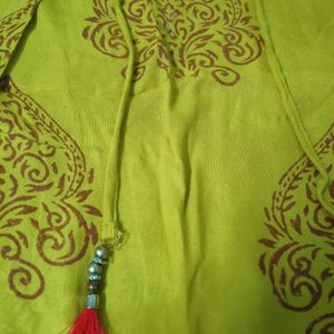 Mustard Yellow Short Kurti Top