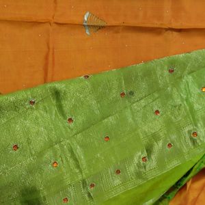 Kanchivaram With Embroidery  Work