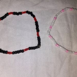 MATCHING PINK & BLACK Necklaces + Bracelets