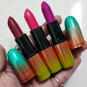 Mac Lipstick Set Of 3..