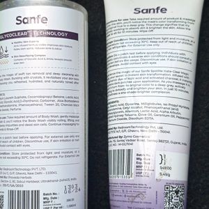 Sanfe Body Wash And Wipe Off Cream