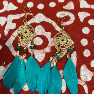 Peacock 🦚 Blue Earrings