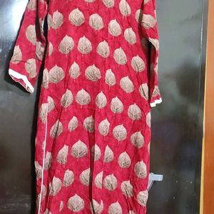 Red Printed Kurti For Girl Or Woman 38 Bust