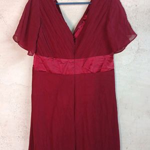 Beautiful Women's Party Dress Gown Maroon Premium