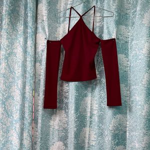 Maroon Top For Party And Outings