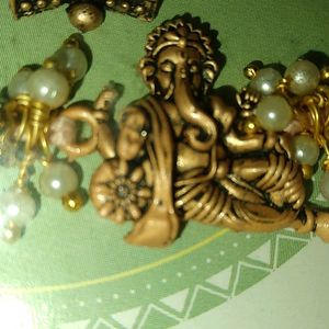 Set Of 3 RAKHI- Krishna, Ganesha, Shiv Trishul