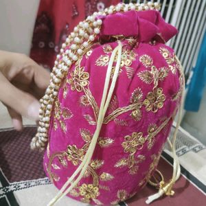 Velvet Party Hand Bag ( Potli)