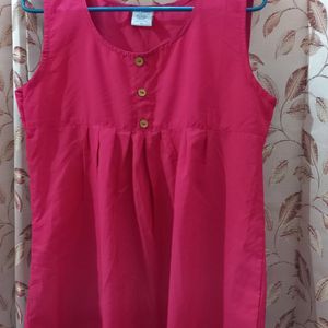 Rose Pink Colour Peplum Top