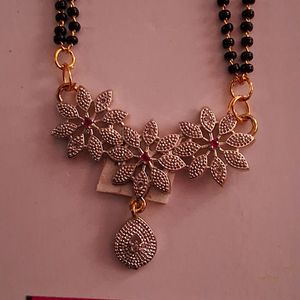 American Diamond Mangalsutra With Earring