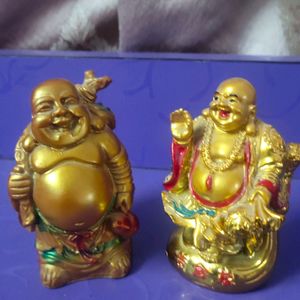 set of 2 laughing Buddha,,😊