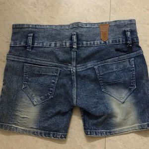 BLUE DENIM SHORTS