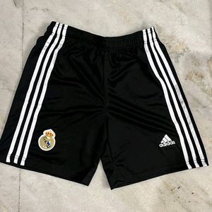 REAL MADRID BLACK SHORTS SIZE MEDIUM SLIM FIT