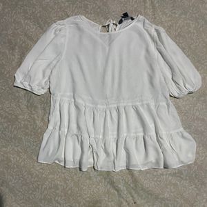 Cute Korean Style Peplum Top