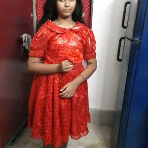 Cute Red Dress For Girls