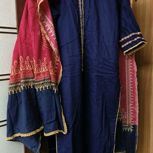 Daily Wear Pakistani Dress With Cotton Dupatta