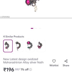 30 Rs Off Brand New Press Nath Nose Ring Combo