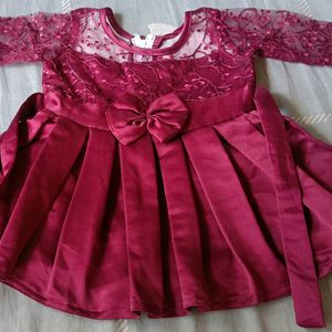 Mauve Beby girl Party frock Like new