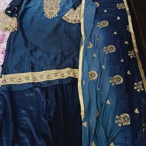 Partywear Suit With Embellished Kurta And Dupatta