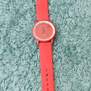 RED WRIST WATCH