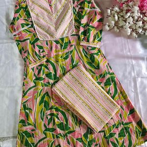 Tropical kurta pant set and lavender suit