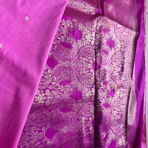 Pink Light Weight Silk Saree