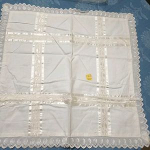 White Square Cushion Cover