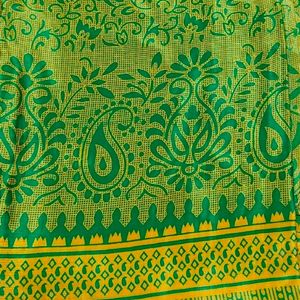 Green Printed Saree