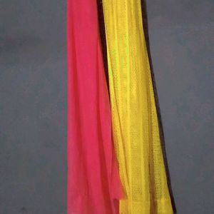 Combo Of Red And Yellow Dupatta