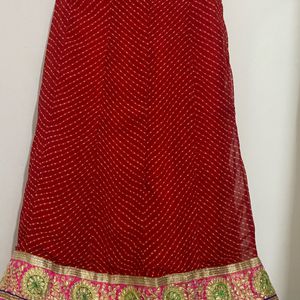 Ethnic Skirt Red