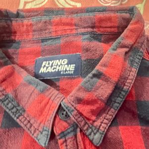 Red And Blue Checks Shirt  Size XL