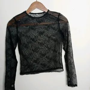 Black Colour Casual Crop Top (Girl' s)