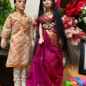 Couple Doll With Saree Punjabi