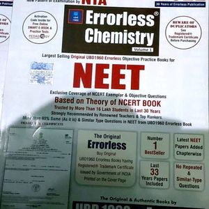 NEET 11 and 12 Chemistry Errorless Guides