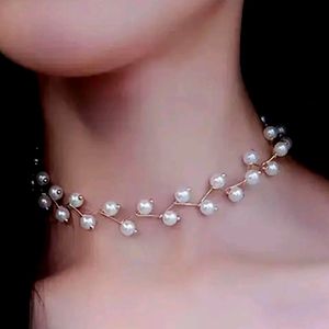 White Pearl Choker Set