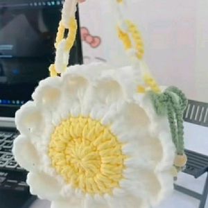 Crochet Flower Sling Bag