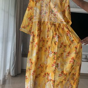 Yellow Chickenkari Kurta