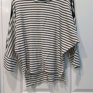 Black and White Striped Top