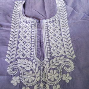 Cotton Lucknowi Work Kurta