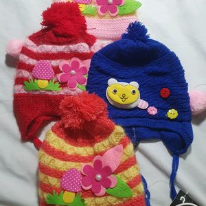 Winter Caps For Kids . Heavy Woolen Material. Avai