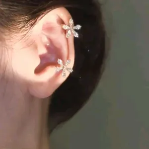 Crystal Flower Ear Cuff