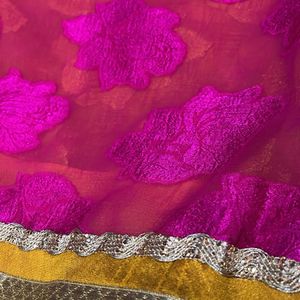 Magenta And Yellow Saree