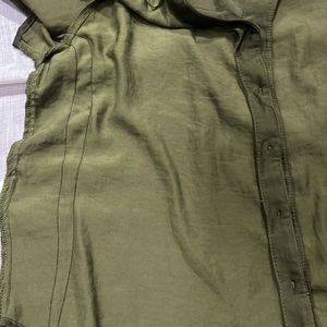 Olive Satin Formal Shirt ! Size M