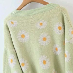 Green Floral Cardigan