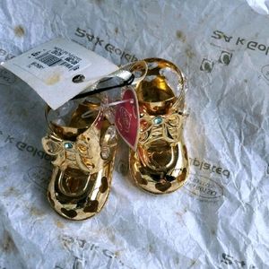 24 K Goldplated Swaroski Crystal Shoes