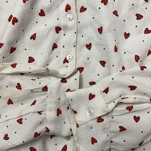 Sweet Heart Crop Shirt