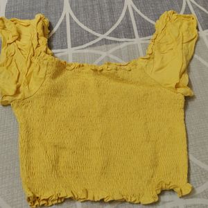 Yellow Crop Top