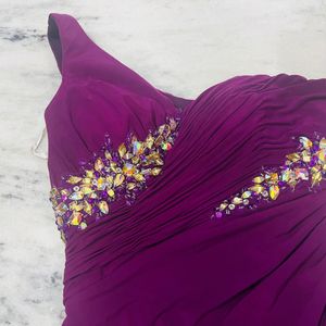 Purple Color One Shoulder Dress